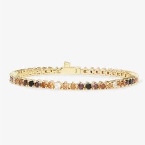 Melinda Maria Gold “Chocolate Ombré Tennis Bracelet” Size 7